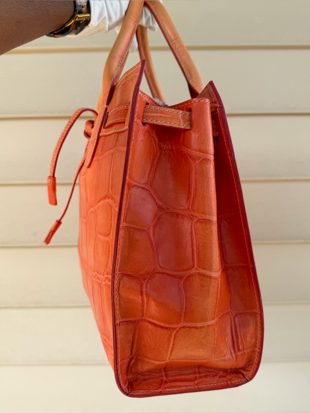 Dooney & Bourke Orange Crocodile Embossed Collector's Edition Rare Find, EUC - Picture 3 of 15